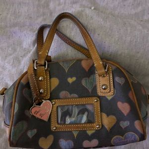 Doomy and Bourke vintage hand bag with hearts